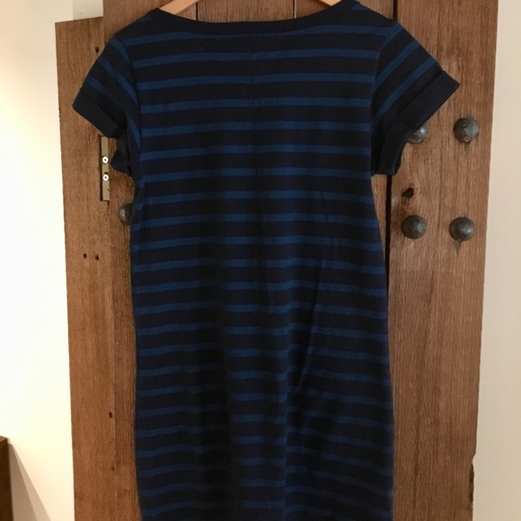Rag & Bone/Knit Blue Striped Short Sleeve Dress - Picture 4 of 4